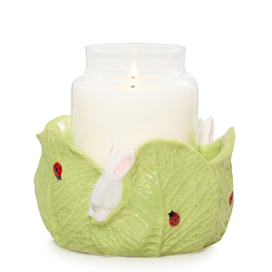 Ceramic Easter Bunny Jar Candle Holder (S4G39)