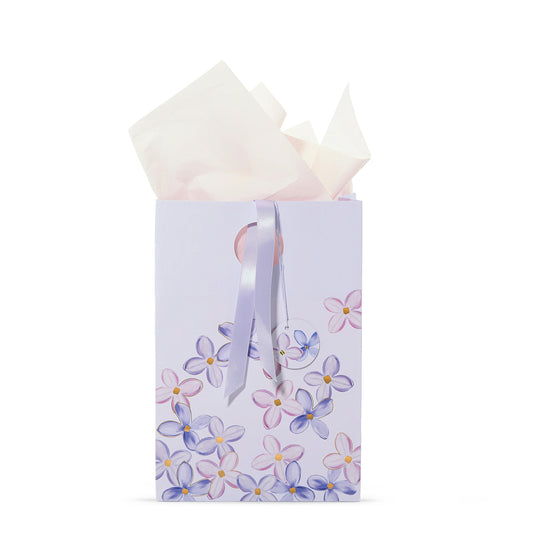 Purple Lilac Floral Gift Bag (S4XSG)