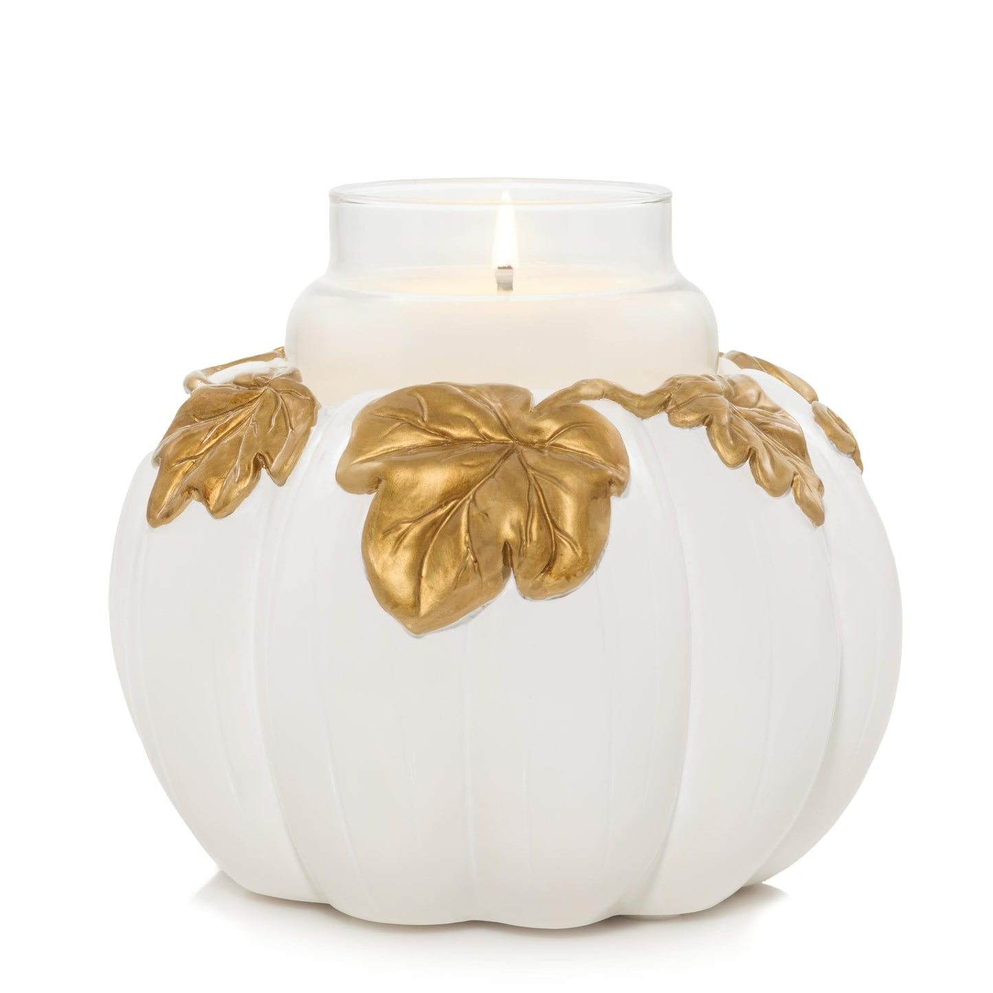 White Pumpkin Resin Holder (S4BCP)